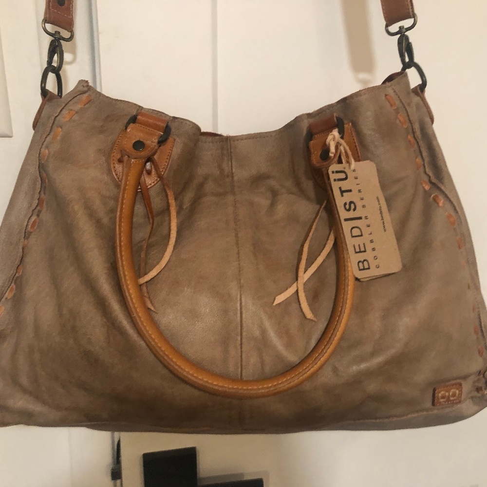 Bed Stu Rockaway Oats Pecan Rustic Handbag